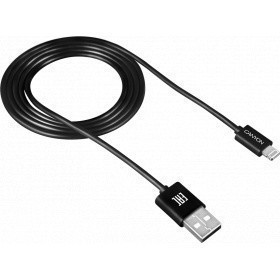 Кабель USB - Lightning, 1м, Canyon CNE-CFI1B