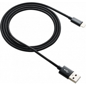 Кабель USB - Lightning, 1м, Canyon CNE-CFI3B