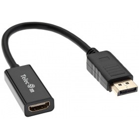 Переходник DisplayPort (M) - HDMI (F), 0.2м, Telecom TA553
