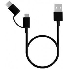 Кабель USB - microUSB/USB Type-C, 0.3м, Xiaomi ZMI AL511 Black