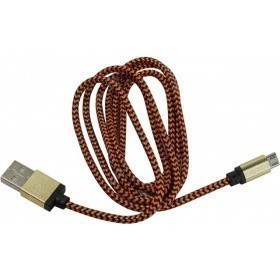 Кабель USB - microUSB, 1.2м, Smartbuy iK-12met Gold