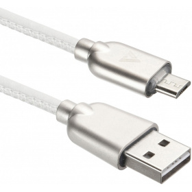 Кабель USB - microUSB, 1м, ACD ACD-U926-M1W White