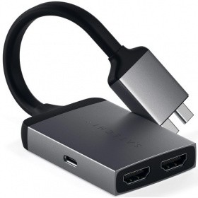 Переходник 2x USB Type-C - 2x HDMI/USB Type-C, Satechi ST-TCDHAM